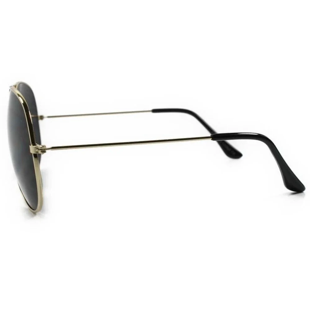 Top Gun Inspired Classic Retro 80s Air Force Gold & Black Mens Womens Sunglasses